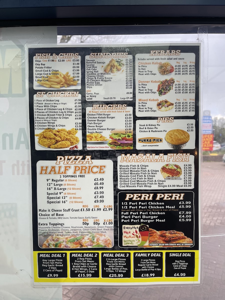 Britannia Pizza Menu - Image 1