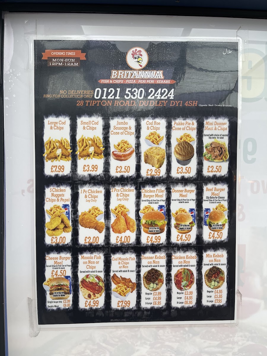 Britannia Pizza Menu - Image 2